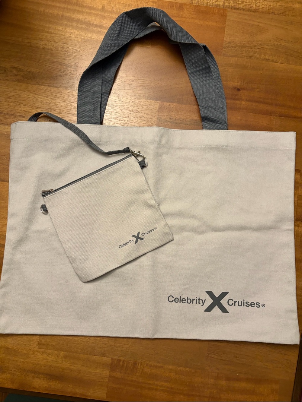 Celebrity Cruises Canvas Tote with Detachable Pouch